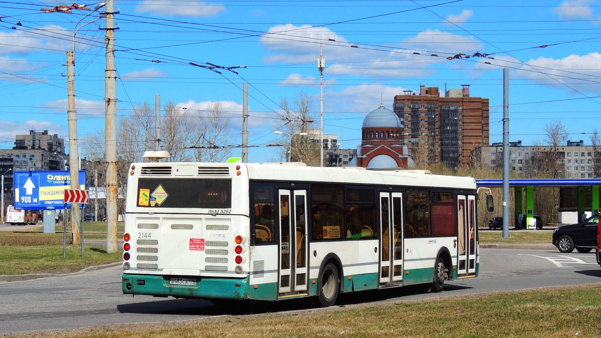 Санкт-Петербург, ЛиАЗ-5292.60 № 2144