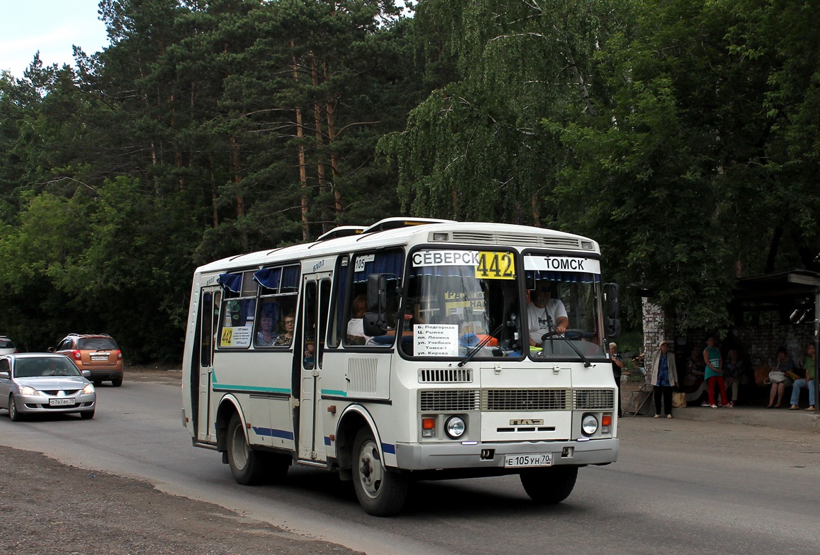 Томская область, ПАЗ-32053 № Е 105 УН 70