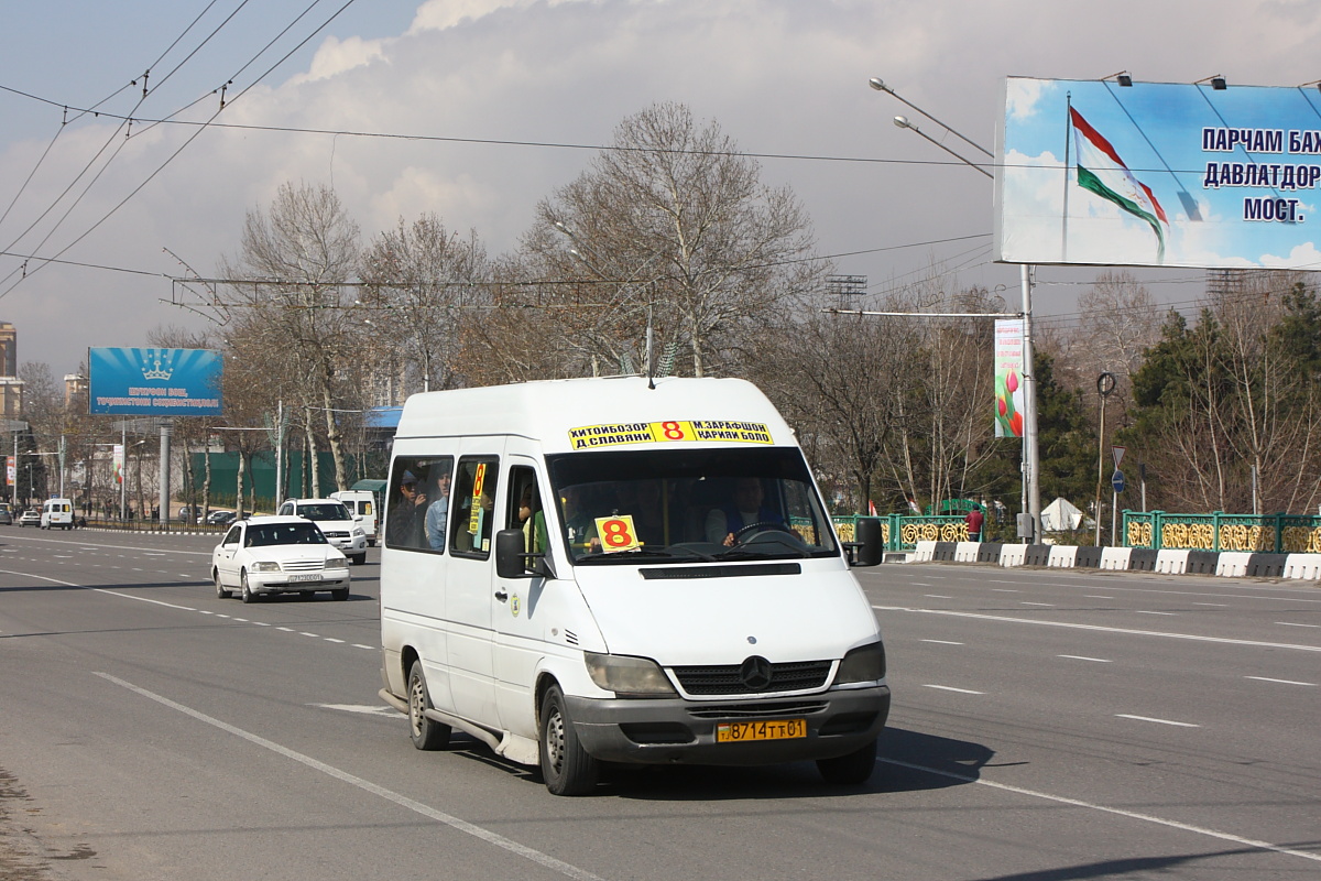 Таджикистан, Mercedes-Benz Sprinter № 8714 ТТ 01 — Фото — Автобусный  транспорт