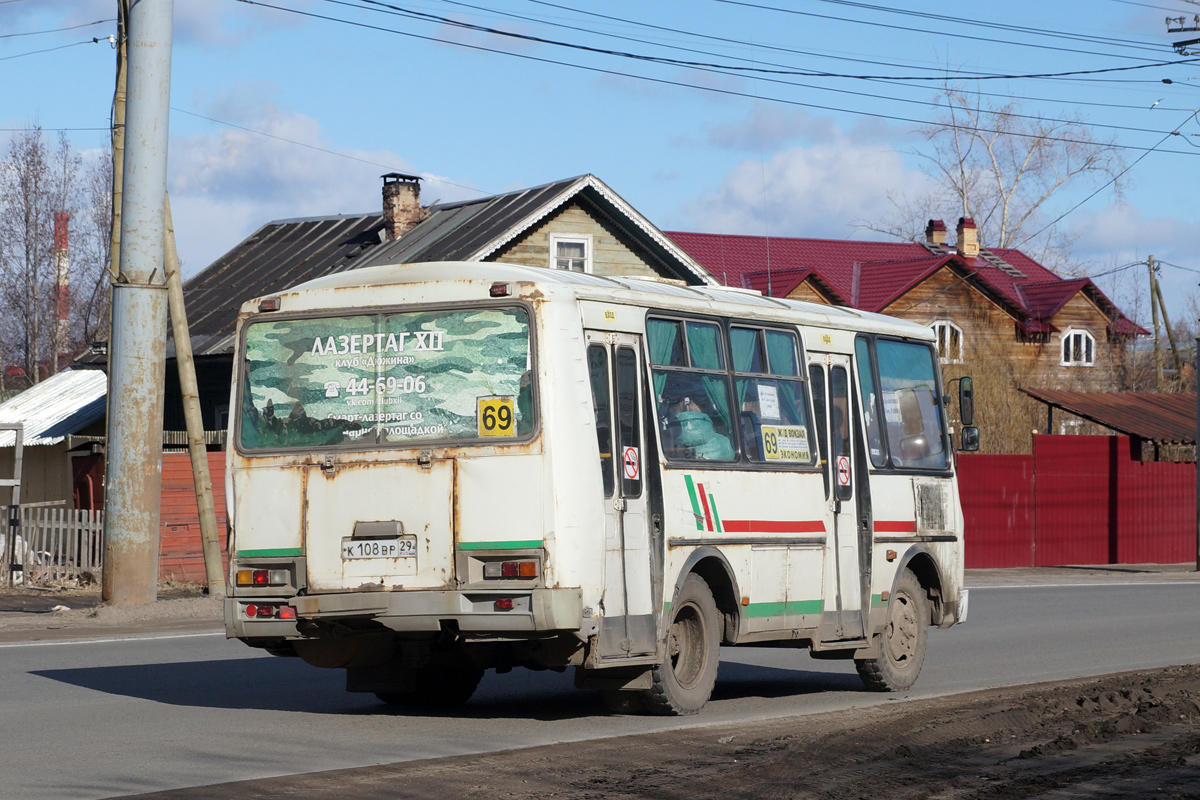 Архангельская область, ПАЗ-32054 № К 108 ВР 29