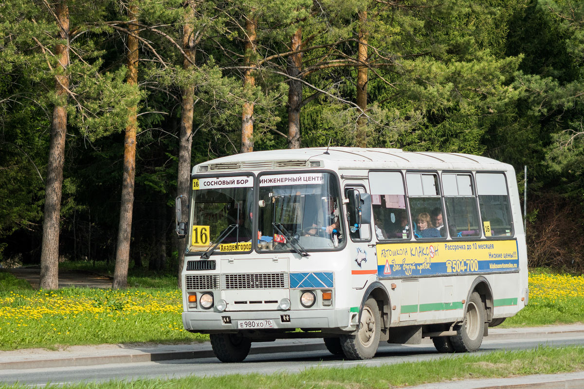 Томская область, ПАЗ-32054 № Е 980 ХО 70