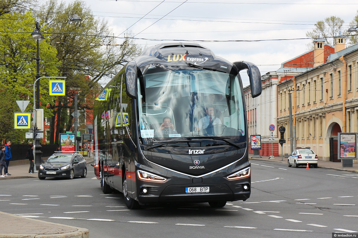 Эстония, Irizar i8 14,98 № 068 BTP; Санкт-Петербург — III Петербургский парад ретро-транспорта 21 мая 2017 г.