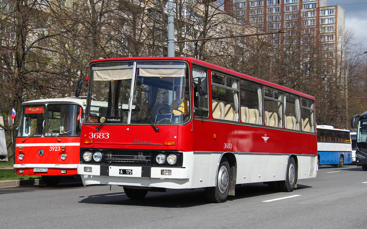 Εσθονία, Ikarus 255.70 # 3683; Saint Petersburg — 3rd St. Petersburg parade of retro-transport, 21 May 2017