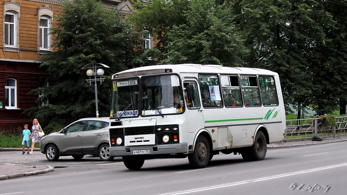 Томская область, ПАЗ-32054 № К 407 РС 70