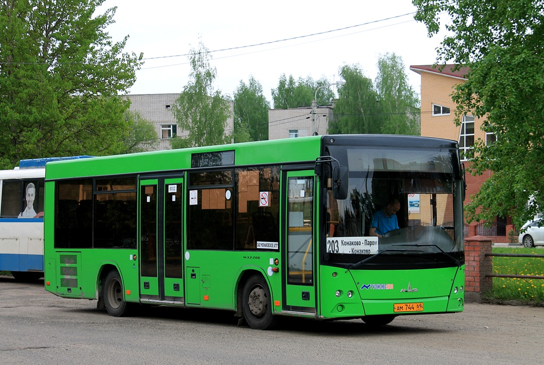 Тверская область, МАЗ-206.063 № АМ 744 69 — Фото — Автобусный транспорт