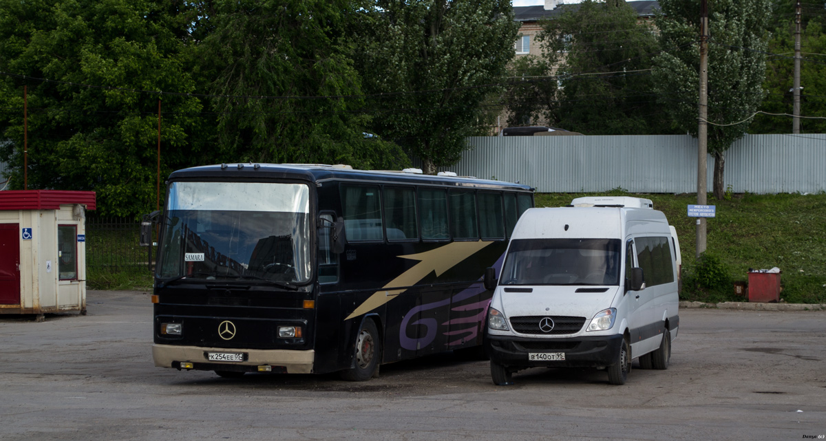 Дагестан, Otomarsan Mercedes-Benz O303 № К 254 ЕЕ 05; Чечня, Луидор-223602 (MB Sprinter) № В 140 ОТ 95