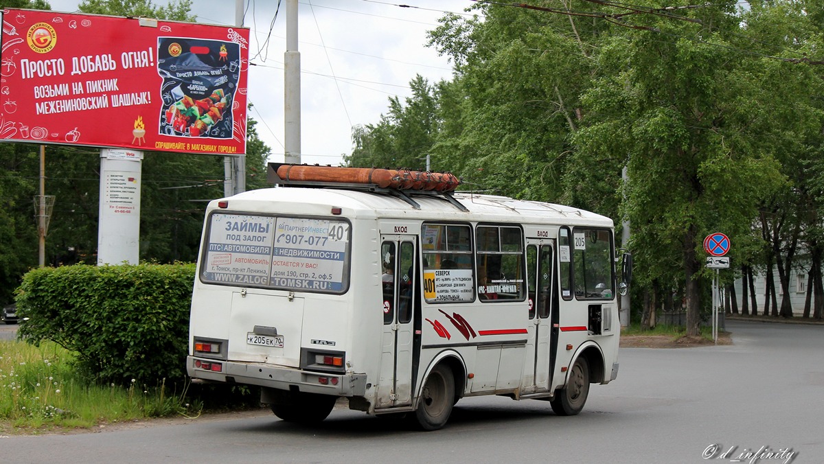 Томская область, ПАЗ-32051-110 № К 205 ЕК 70