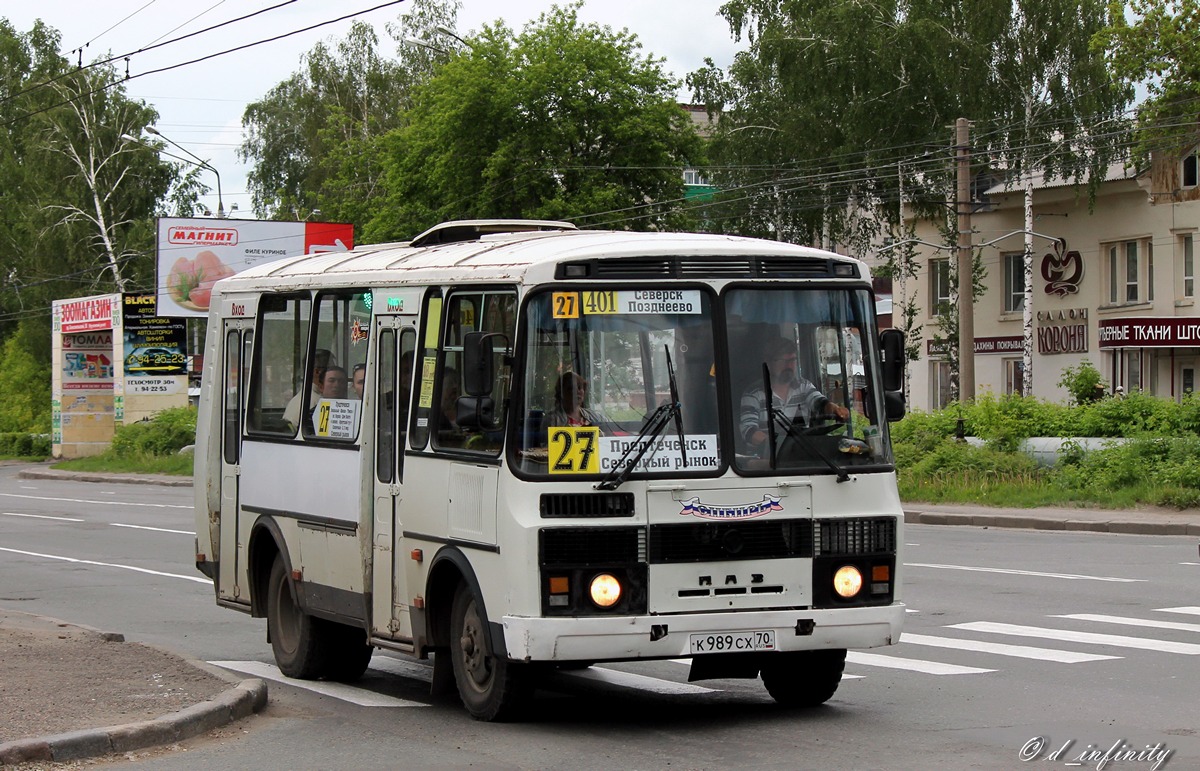 Томская область, ПАЗ-32051-110 № К 989 СХ 70