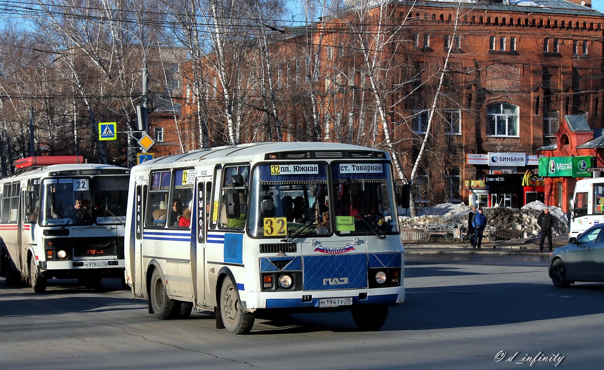 Томская область, ПАЗ-32054 № М 194 ТУ 70