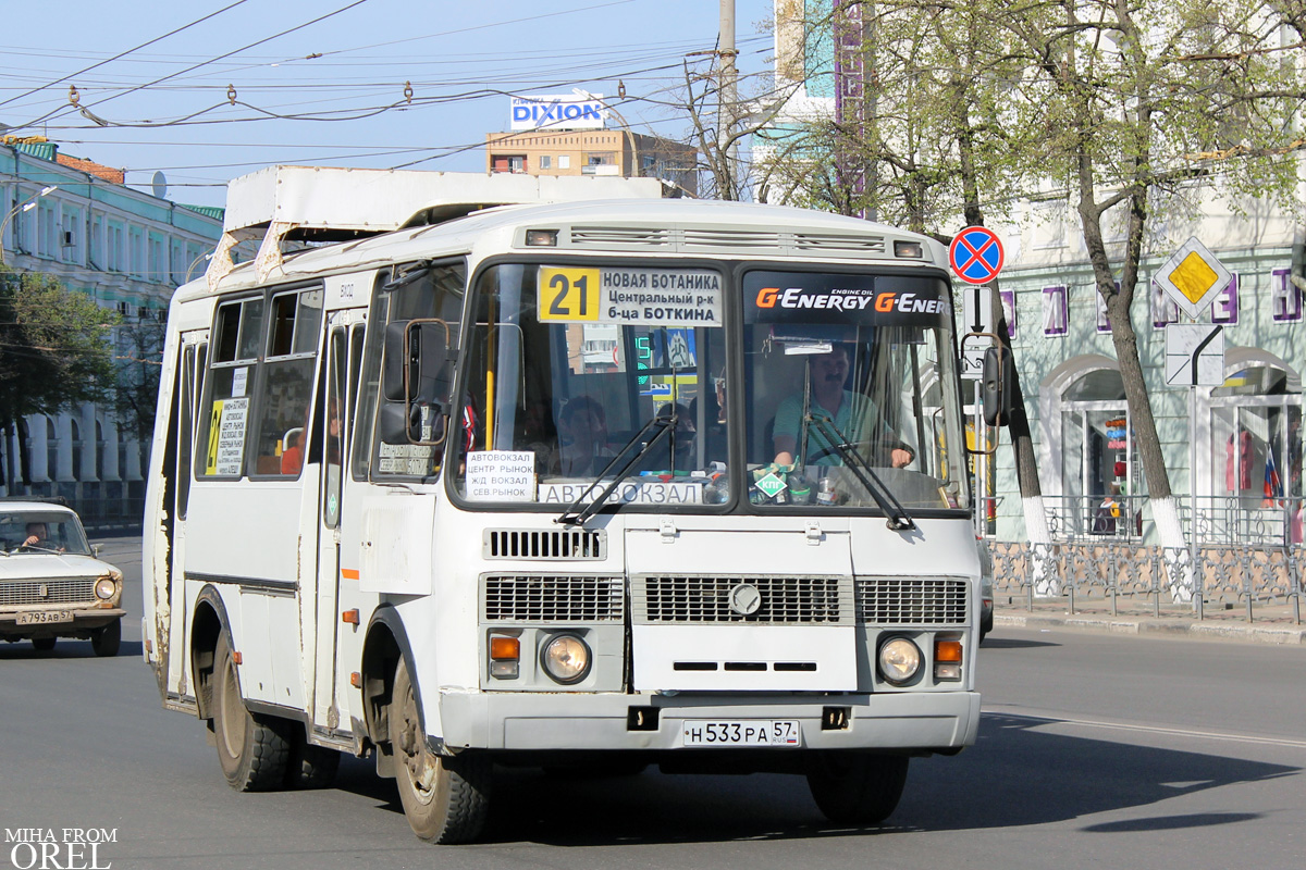 Oryol region, PAZ-32054 # Н 533 РА 57