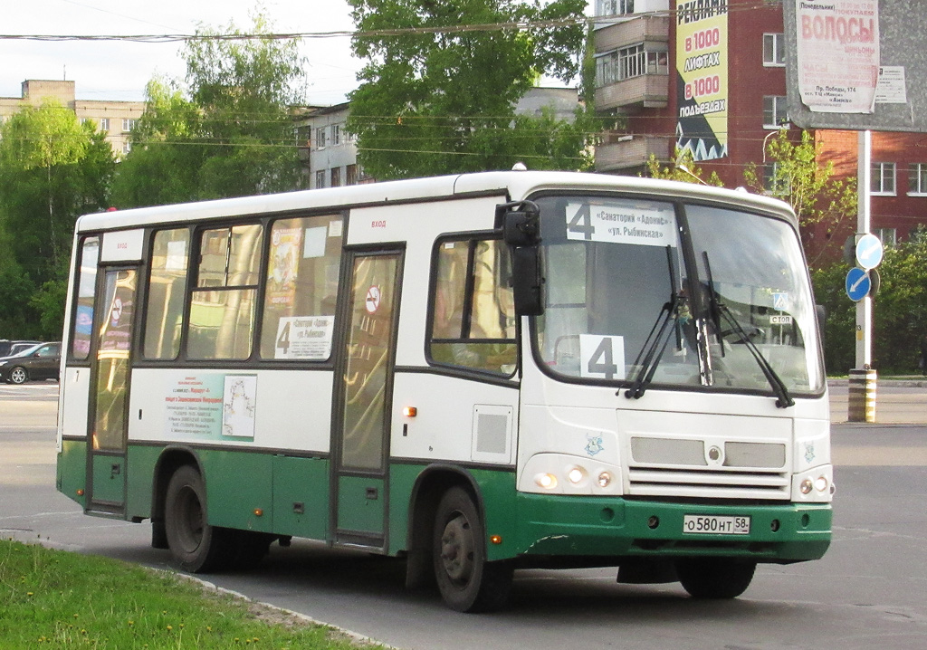 Вологодская область, ПАЗ-320402-03 № О 580 НТ 58