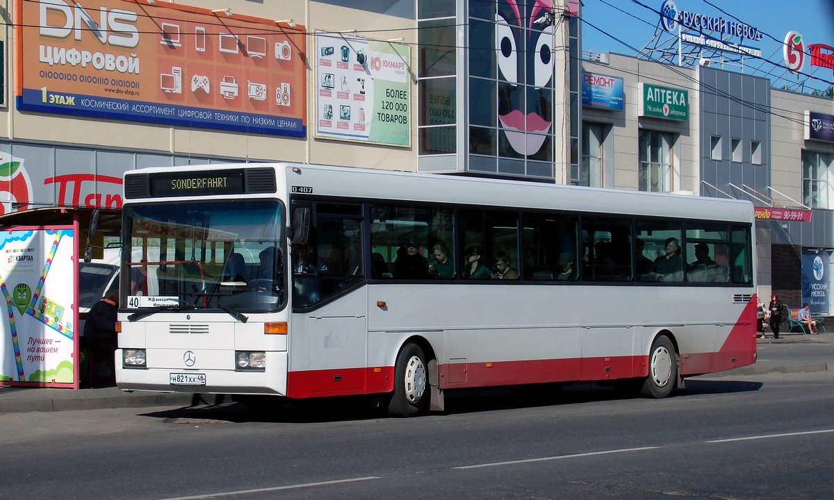 Липецкая область, Mercedes-Benz O407 № Н 821 ХХ 48