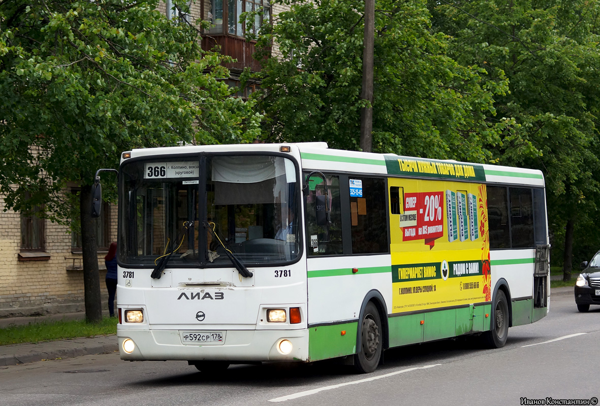 Санкт-Петербург, ЛиАЗ-5293.60 № 3781