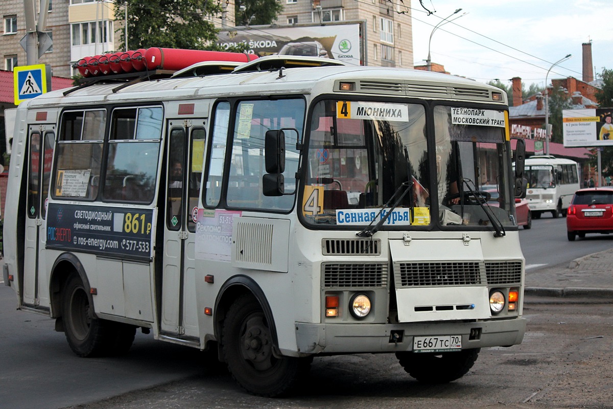 Томская область, ПАЗ-32054 № Е 667 ТС 70