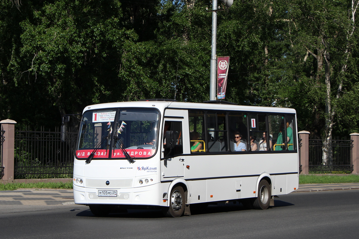 Obwód archangielski, PAZ-320412-04 "Vector" Nr М 105 МО 29