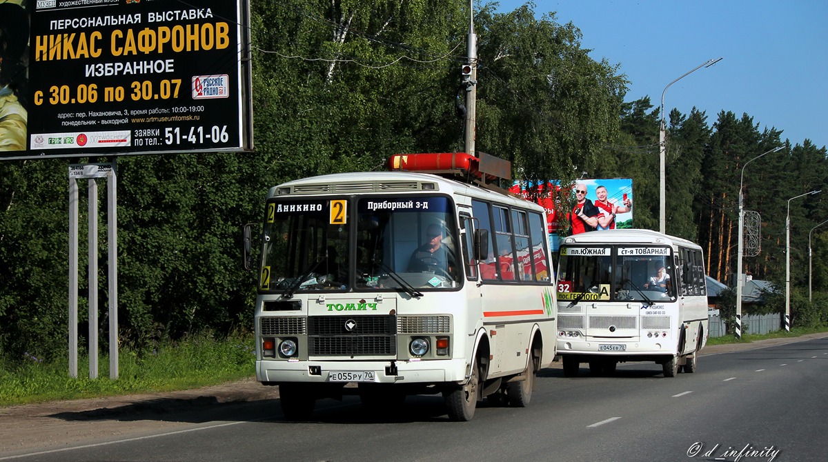 Томская область, ПАЗ-32054 № Е 055 РУ 70