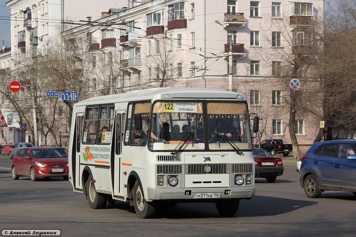 Маршрут автобуса 122 на карте Воронежа