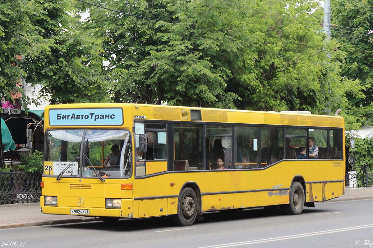 Владимирская область, Mercedes-Benz O405N2 № К 982 НА 33