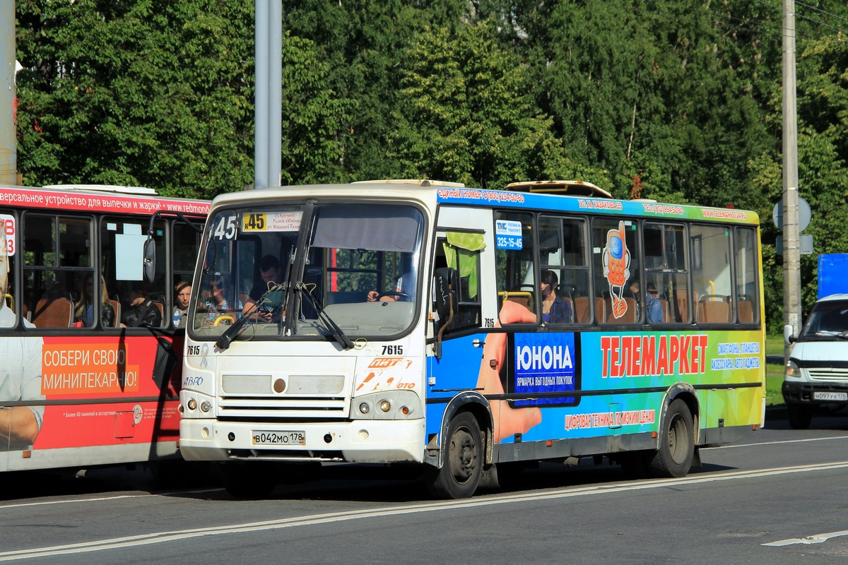 Санкт-Петербург, ПАЗ-320412-05 № 7615