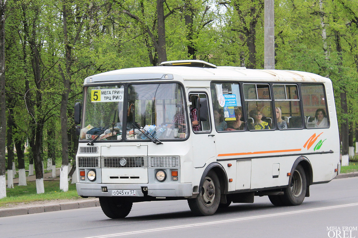 Орловская область, ПАЗ-32054 № О 045 ХХ 57