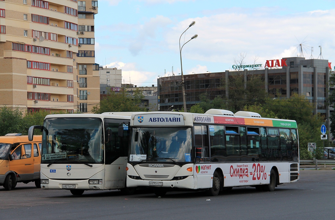 Московская область, Irisbus Crossway LE 12M № О 821 ЕР 97; Московская область, Scania OmniLink II (Скания-Питер) № Е 675 УО 77