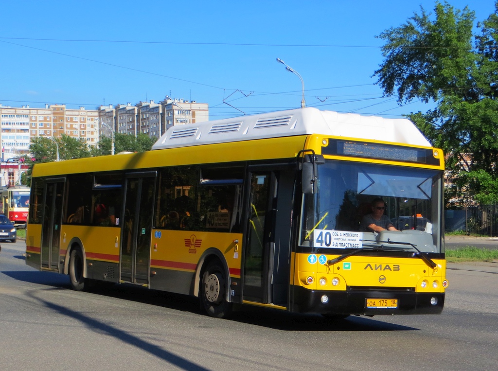 Удмуртия, ЛиАЗ-5292.67 (CNG) № ОА 175 18