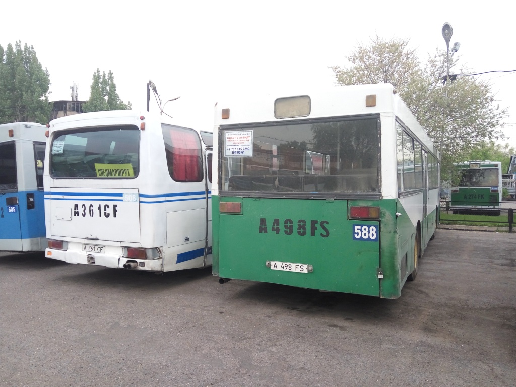 Алматы, MAN 791 SL202 № 588; Алматы, Mercedes-Benz O303-15KHP-A № 508