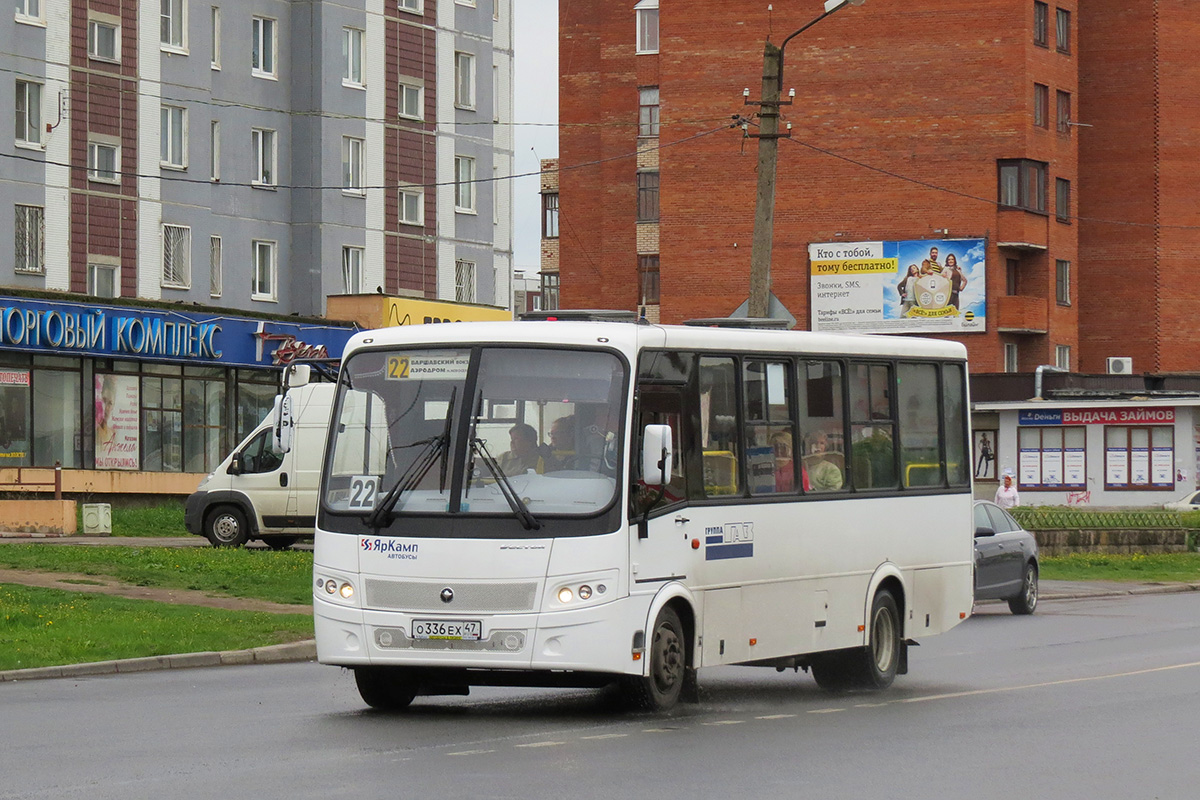 Leningrad Gebiet, PAZ-320412-05 "Vector" Nr. О 336 ЕХ 47