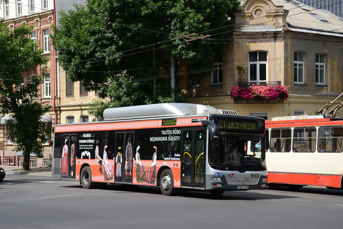 Литва, MAN A21 Lion's City NL273 CNG № 945