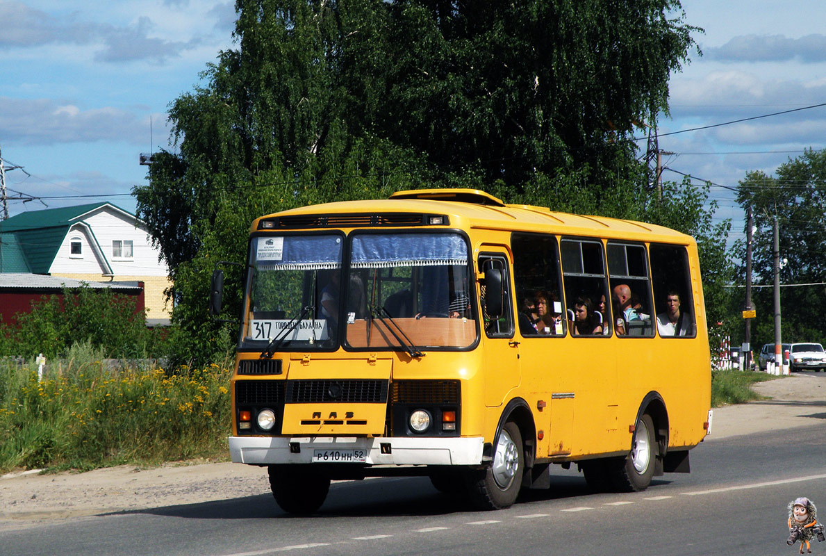 Нижегородская область, ПАЗ-32053 № Р 610 НН 52