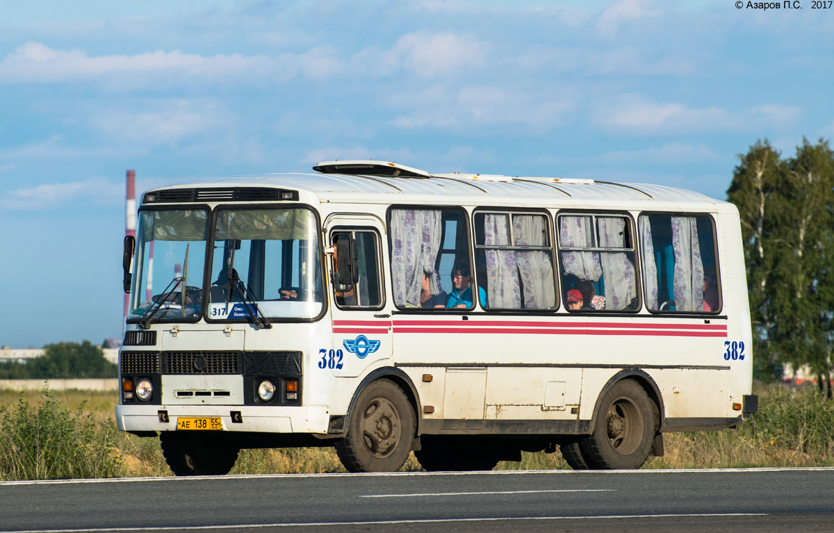 Омская область, ПАЗ-32053 № 382