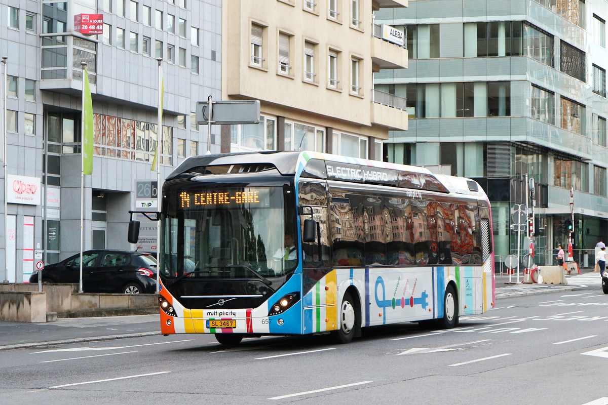 Luksemburg, Volvo 7900 Electric Hybrid Nr 657