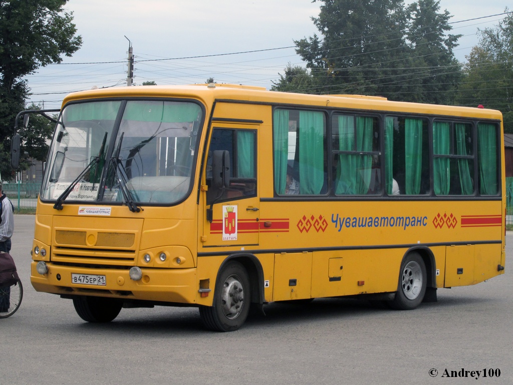 Чувашия, ПАЗ-320402-03 № В 475 ЕР 21