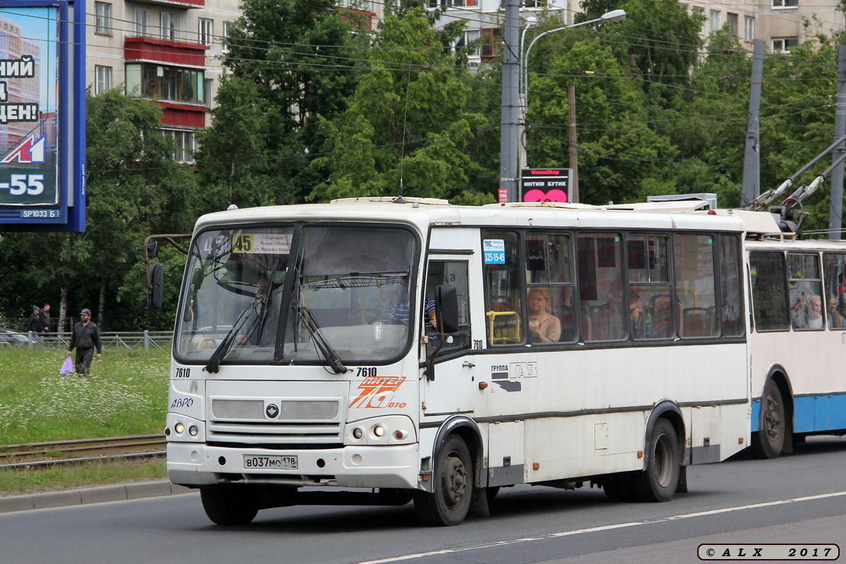 Санкт-Петербург, ПАЗ-320412-05 № 7610