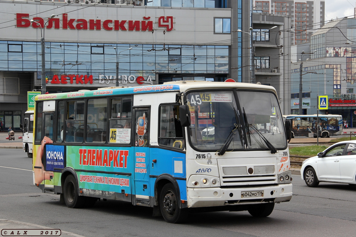 Санкт-Петербург, ПАЗ-320412-05 № 7615