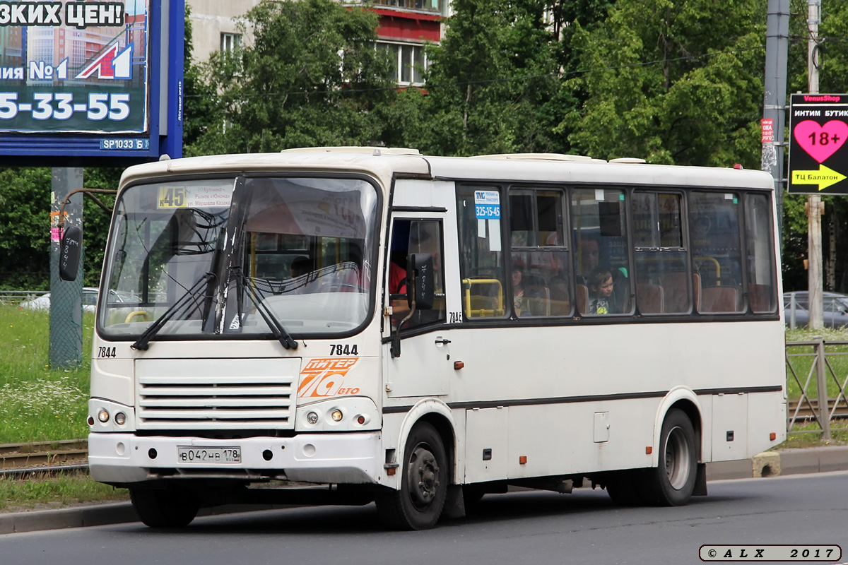 Санкт-Петербург, ПАЗ-320412-05 № 7844