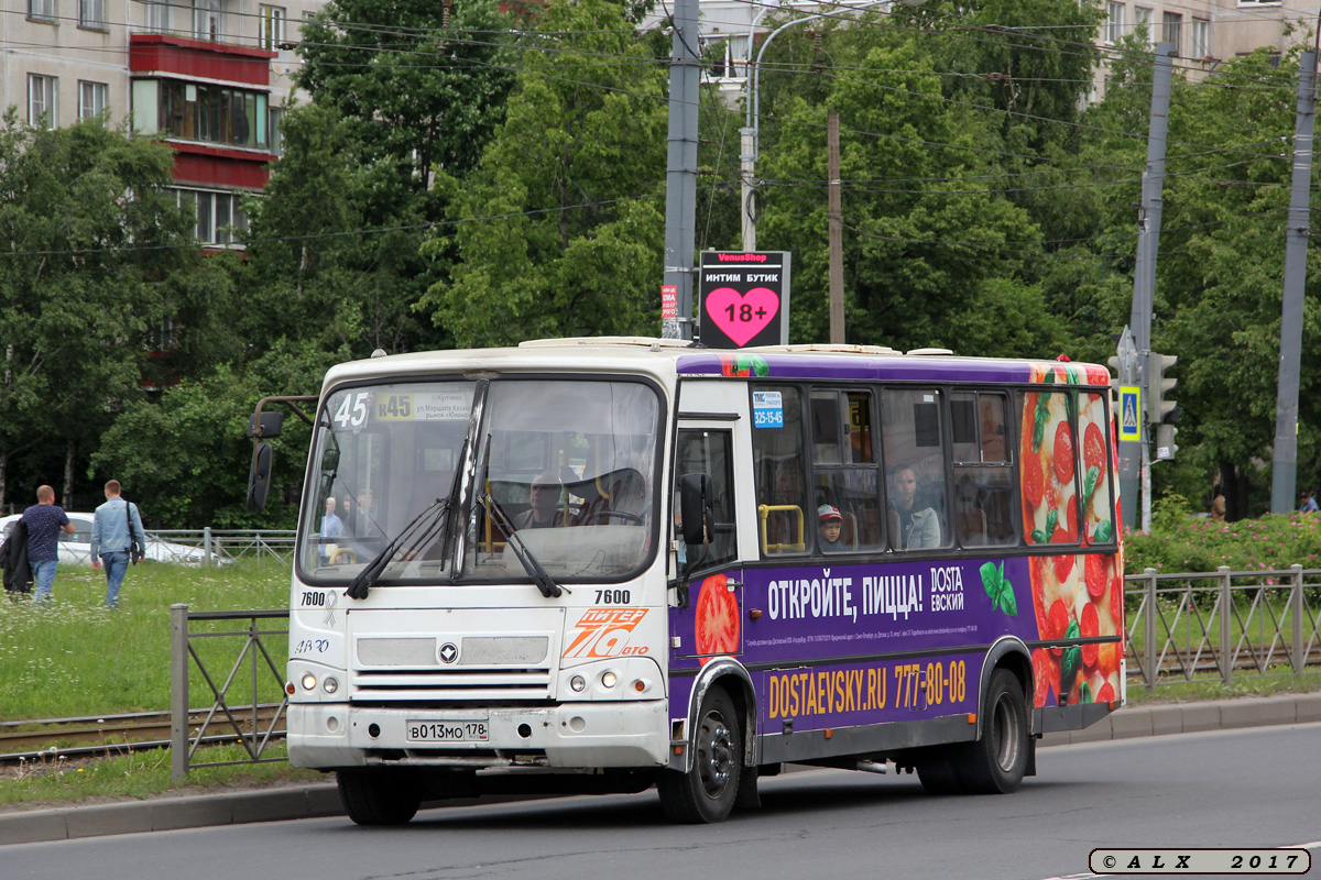 Санкт-Петербург, ПАЗ-320412-05 № 7600