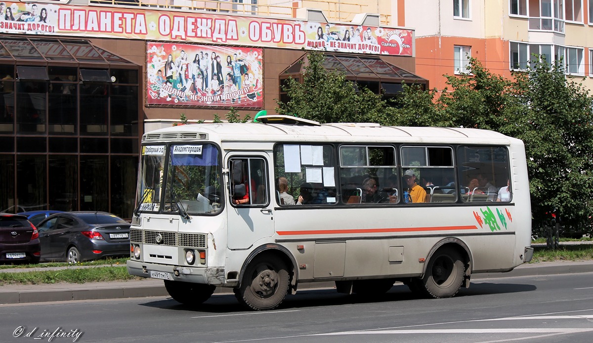 Томская область, ПАЗ-32054 № К 491 ТМ 70