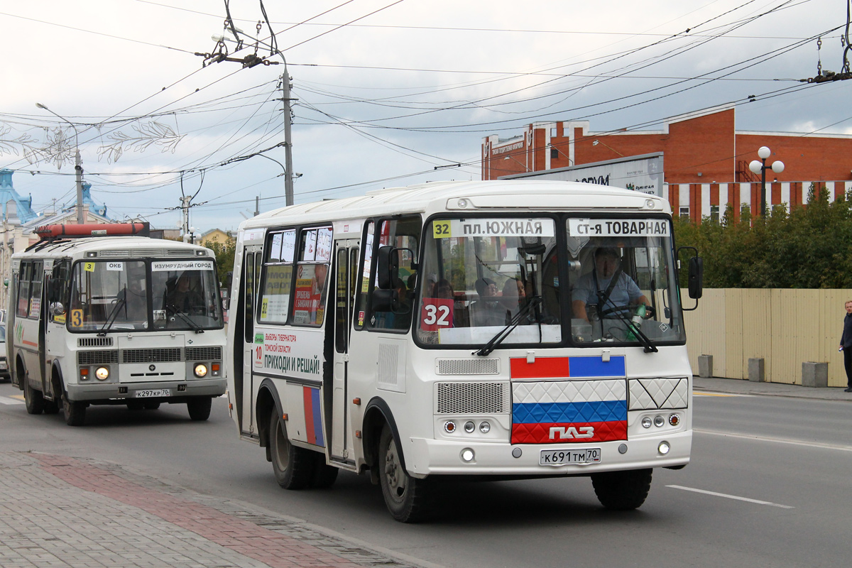 Томская область, ПАЗ-32054 № К 297 КР 70; Томская область, ПАЗ-32054 № К 691 ТМ 70