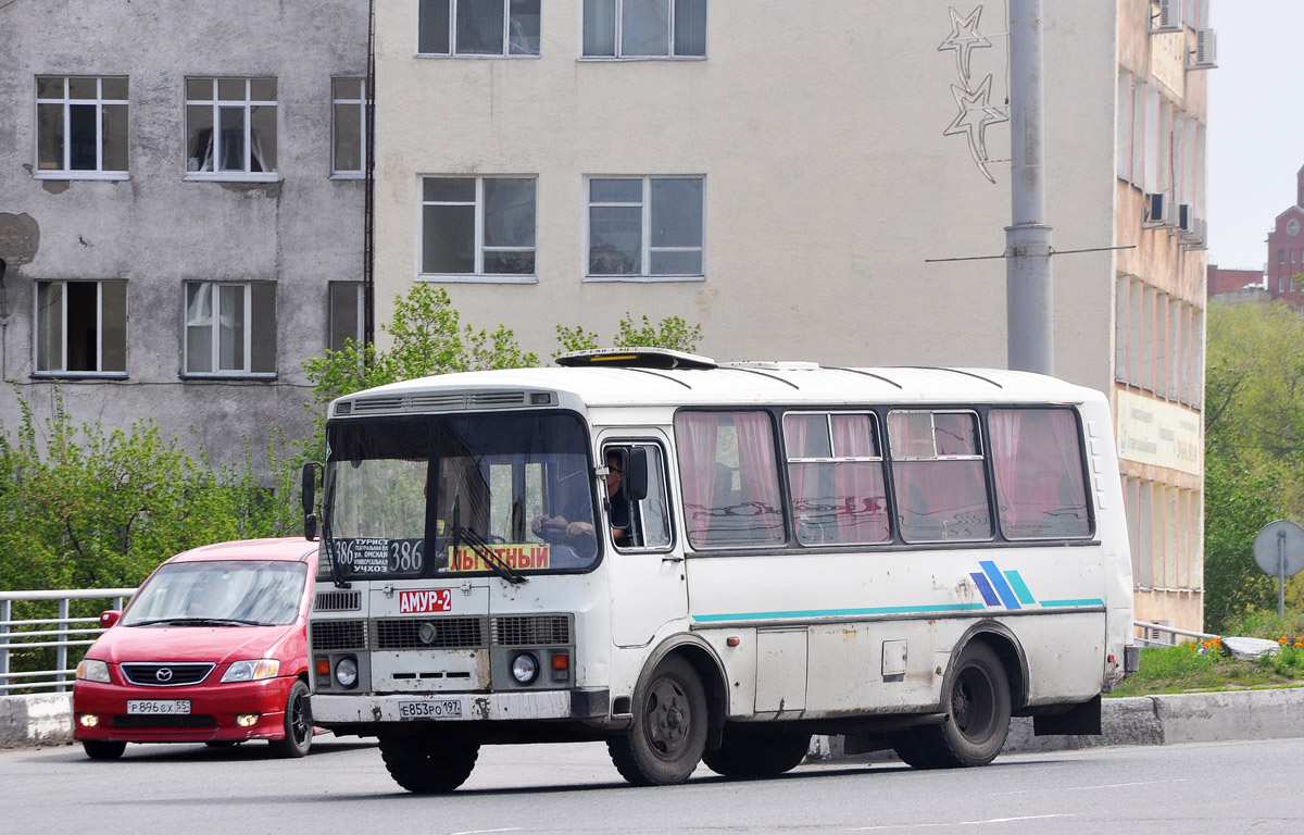 Омская область, ПАЗ-32053 № Е 853 РО 197