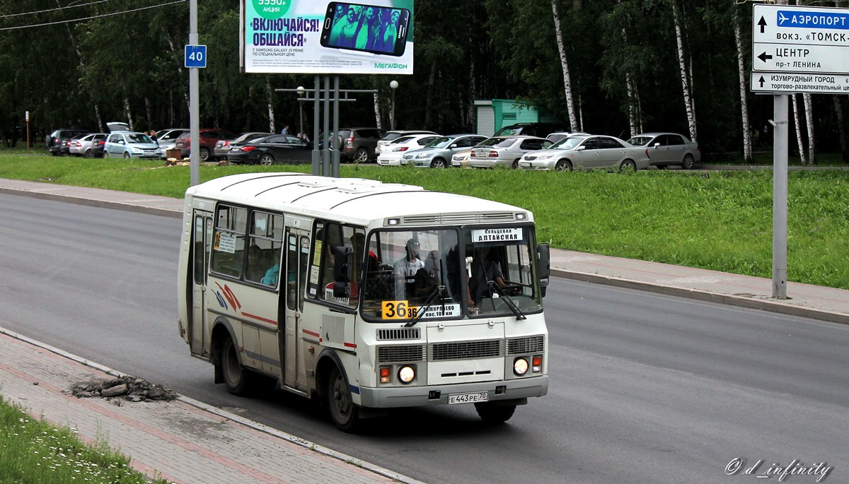 Томская область, ПАЗ-32054 № Е 443 РЕ 70