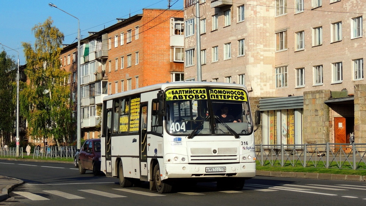 Санкт-Петербург, ПАЗ-320402-05 № 316