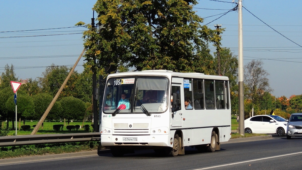 Санкт-Петербург, ПАЗ-320302-11 № 9693