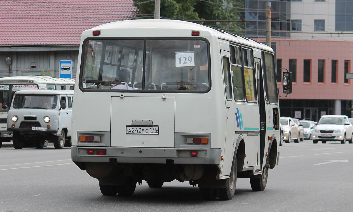 Челябинская область, ПАЗ-32053 № А 242 РС 174