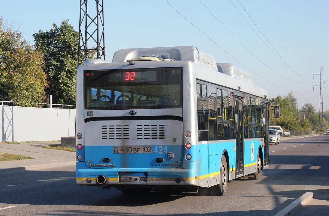 Алматы, Yutong ZK6118HGA № 424