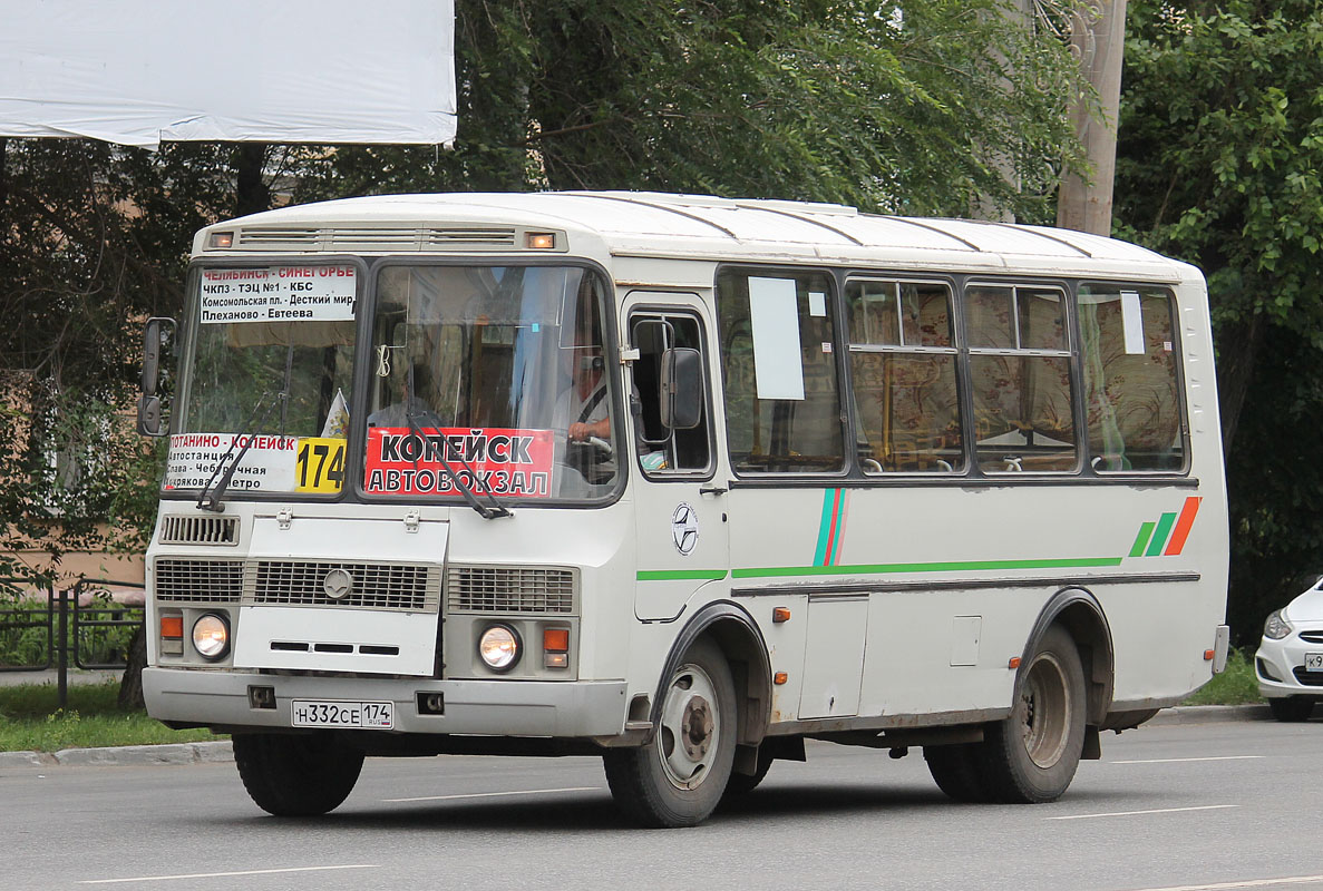 Челябинская область, ПАЗ-32053 № Н 332 СЕ 174