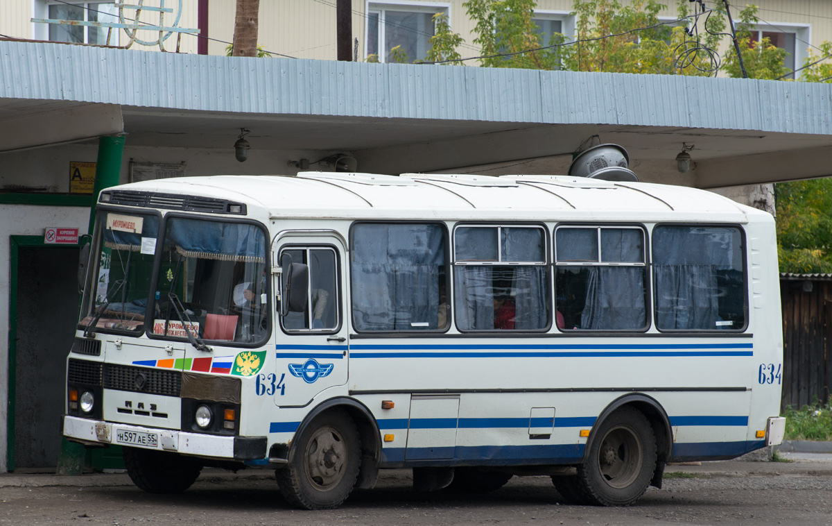 Омская область, ПАЗ-32053 № 634