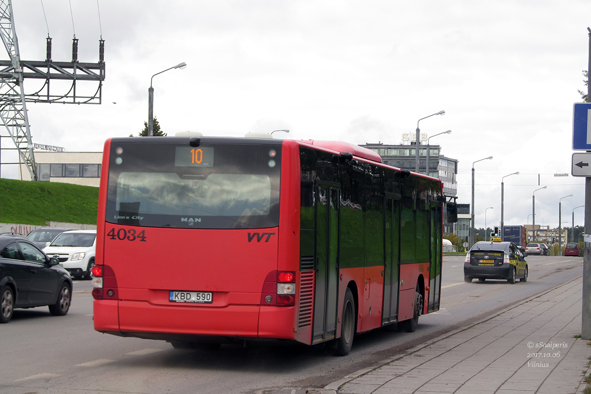 Литва, MAN A21 Lion's City NL273 № 4034