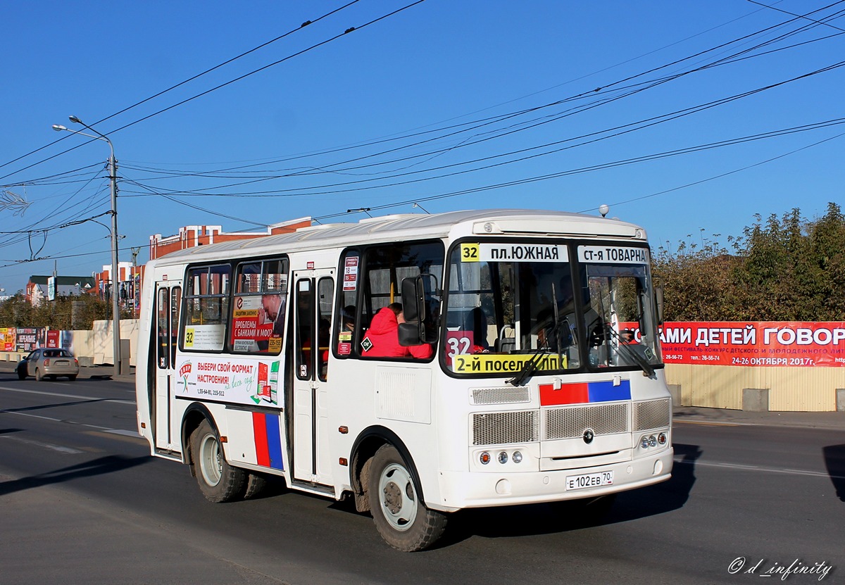 Томская область, ПАЗ-32054 № Е 102 ЕВ 70