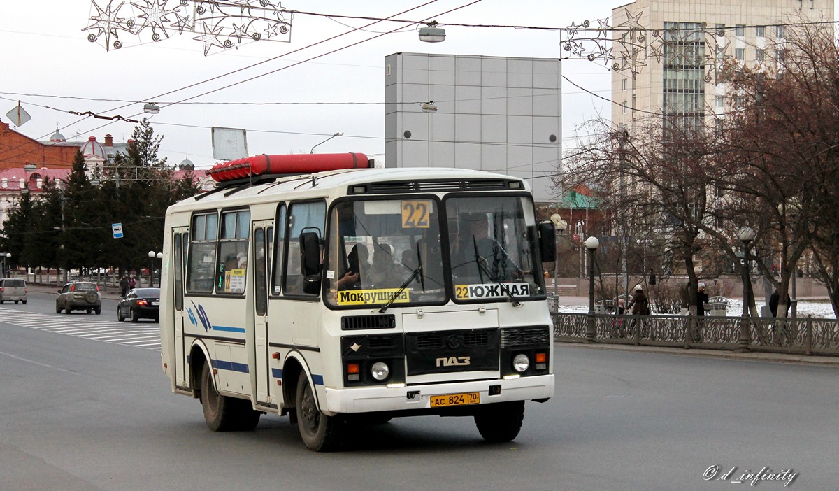 Томская область, ПАЗ-32054 № АС 824 70